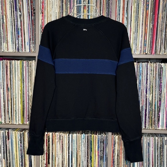 Misha Nonoo Memphis Sweatshirt in Black & Navy Combo Size Small - Picture 6 of 8